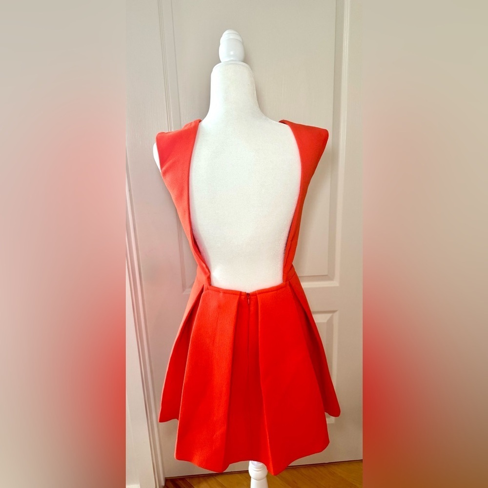AQ/AQ Orange Fit and Flare Mini Backless Dress, Size 4 US/Size 8 UK - Picture 4 of 5